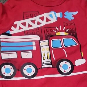 Red Fire Truck Graphic T-Shirt
